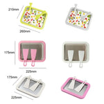 Máquina Mini de Iogurte Frito Doméstica para Crianças, Bandeja de Gelo Frito DIY, Aço Inoxidável Verde 26x21cm, Aço Inoxidável Branco 26x21cm, Aço Inoxidável Rosa 22.5x17.5cm, Aço Inoxidável Branco 22.5x17.5cm, Liga de Alumínio Branca 22.5x17.5cm