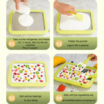 Máquina Mini de Iogurte Frito Doméstica para Crianças, Bandeja de Gelo Frito DIY, Aço Inoxidável Verde 26x21cm, Aço Inoxidável Branco 26x21cm, Aço Inoxidável Rosa 22.5x17.5cm, Aço Inoxidável Branco 22.5x17.5cm, Liga de Alumínio Branca 22.5x17.5cm