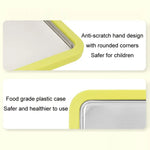 Máquina Mini de Iogurte Frito Doméstica para Crianças, Bandeja de Gelo Frito DIY, Aço Inoxidável Verde 26x21cm, Aço Inoxidável Branco 26x21cm, Aço Inoxidável Rosa 22.5x17.5cm, Aço Inoxidável Branco 22.5x17.5cm, Liga de Alumínio Branca 22.5x17.5cm