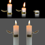 Extintor Automático de Velas em Metal, Pinça para Apagar Velas, Tampa Extintora, Extintor Automático Dourado, Extintor Automático Prateado