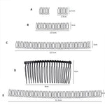 Acessórios para Cabelo Presilha Fixadora de Cabelo Faixa de Cabelo Pente Invisível para Penteado Redondo, A, B, C, D, E