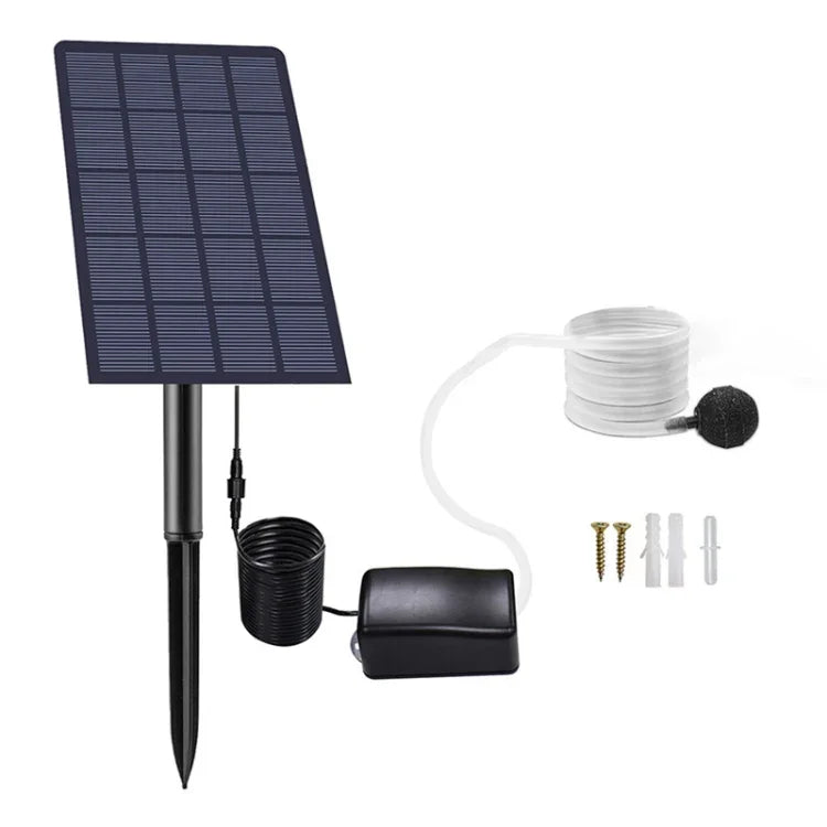 Bomba de Aeração Solar de 5V/2,5W com Acionamento Direto, Sem Bateria, Bomba de Oxigénio Solar para Lagoa de Peixes, Aerador para Lagoa de Peixes