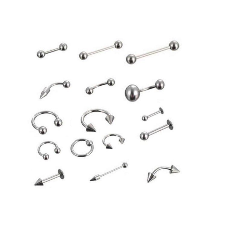 85 Peças de Joalharia para Piercing em Aço Inoxidável, Piercings para Lábios, Sobrancelhas e Nariz