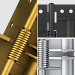 Fechadura de Porta Multifuncional de 4 Polegadas com Dobradiça de Fecho Automático, Cor Aço Prateado, Preto, Cor Aço Dourado