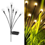 2 Conjuntos de Luzes de Vaga-lume Solares para Jardim Exterior de Natal Impermeáveis, 6 Cabeças Luz Quente, 6 Cabeças Luz Colorida, 8 Cabeças Luz Quente, 8 Cabeças Luz Colorida, 10 Cabeças Luz Quente, 10 Cabeças Luz Colorida