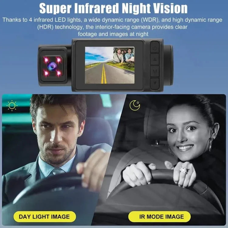 Gravador de Condução com Ecrã de 2 Polegadas e 3 Registos 1080P, G12