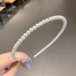 Faixa de Cabelo Doce com Pérolas Acessórios para Cabelo Retro Versáteis, 1A, 2B, 3C, 4, 5, 6, 7, 8, 9, 10, 11, 12, 13, 14, 15, 16, 17, 18, 19, 20