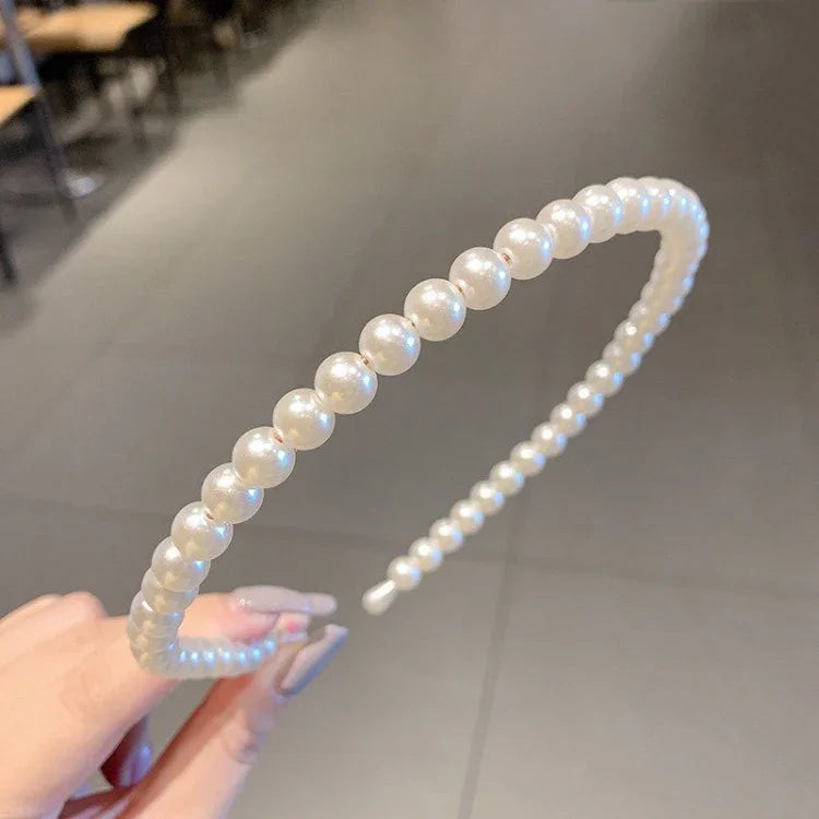 Faixa de Cabelo Doce com Pérolas Acessórios para Cabelo Retro Versáteis, 1A, 2B, 3C, 4, 5, 6, 7, 8, 9, 10, 11, 12, 13, 14, 15, 16, 17, 18, 19, 20