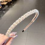 Faixa de Cabelo Doce com Pérolas Acessórios para Cabelo Retro Versáteis, 1A, 2B, 3C, 4, 5, 6, 7, 8, 9, 10, 11, 12, 13, 14, 15, 16, 17, 18, 19, 20