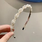 Faixa de Cabelo Doce com Pérolas Acessórios para Cabelo Retro Versáteis, 1A, 2B, 3C, 4, 5, 6, 7, 8, 9, 10, 11, 12, 13, 14, 15, 16, 17, 18, 19, 20