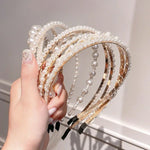 Faixa de Cabelo Doce com Pérolas Acessórios para Cabelo Retro Versáteis, 1A, 2B, 3C, 4, 5, 6, 7, 8, 9, 10, 11, 12, 13, 14, 15, 16, 17, 18, 19, 20