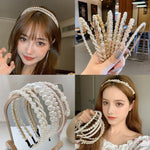 Faixa de Cabelo Doce com Pérolas Acessórios para Cabelo Retro Versáteis, 1A, 2B, 3C, 4, 5, 6, 7, 8, 9, 10, 11, 12, 13, 14, 15, 16, 17, 18, 19, 20