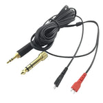 Cabo de Áudio para Auriculares Sennheiser HD25 / HD560 / HD540 / HD480 / HD430 / HD250, ZS0093 Esquerdo Longo Direito Curto, ZS0093 Duas Faces Equivalente