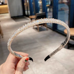 Acessórios para Cabelo com Argolas de Cristal e Acabamento Dourado Faixa de Cabelo Antideslizante com Cristais