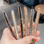 Acessórios para Cabelo com Argolas de Cristal e Acabamento Dourado Faixa de Cabelo Antideslizante com Cristais