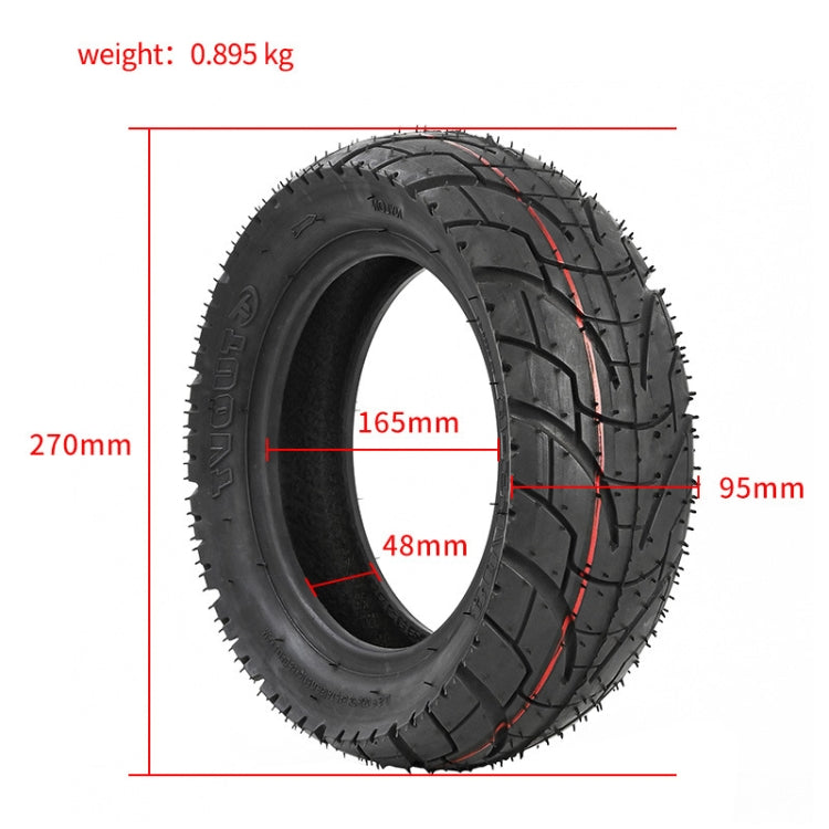Para KUGOO M4 TUOVT 80/65-6.5 Pneus Externos à Prova de Explosão para Skateboard Elétrico de 10 polegadas, Pneu para Autoestrada, Pneu Todo-o-terreno