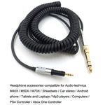 Cabo de Áudio para Auriculares ATH-M50X / M40X / M70X com Mola AUX 2.5mm, ZS0246
