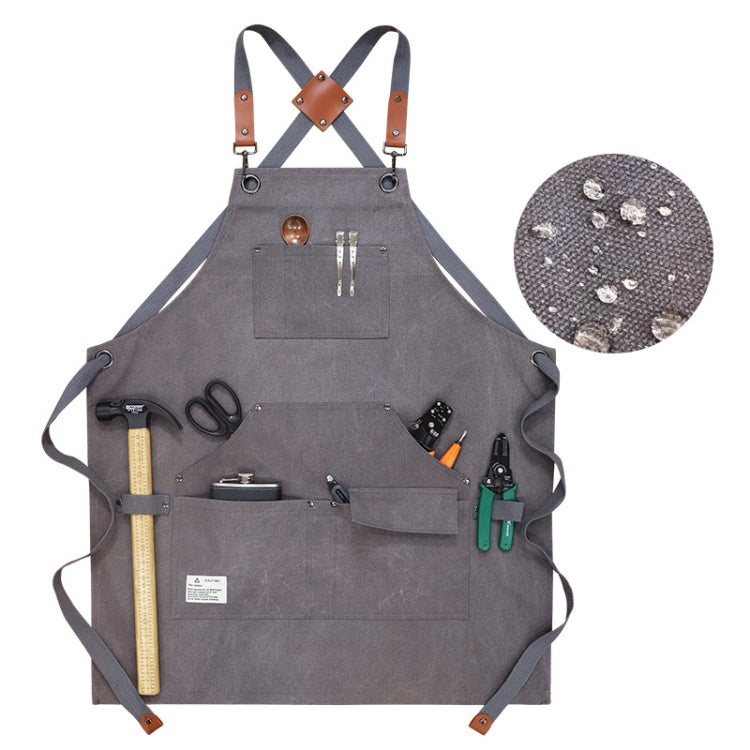 Avental Pesado de Lona para Carpinteiro, Eletricista e Jardinagem, Preto Cinzento, Preto, Verde Militar, Caqui, Azul, Camelo, Cinto Preto Cinzento, Cinto Preto, Cinto Verde Militar, Cinto Caqui, Cinto Azul, Cinto Camelo