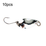 Iscas Falsas de Melão com Lantejoulas, Tipo Colher com Gancho Único, 10pcs 5g, 10pcs 3,5g, 10pcs 2,5g, 10pcs 2g Malha, 10pcs 2g Borboleta