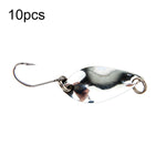Iscas Falsas de Melão com Lantejoulas, Tipo Colher com Gancho Único, 10pcs 5g, 10pcs 3,5g, 10pcs 2,5g, 10pcs 2g Malha, 10pcs 2g Borboleta