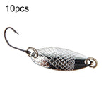 Iscas Falsas de Melão com Lantejoulas, Tipo Colher com Gancho Único, 10pcs 5g, 10pcs 3,5g, 10pcs 2,5g, 10pcs 2g Malha, 10pcs 2g Borboleta