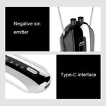 Purificador de Ar Portátil de Íons Negativos para Casa, Purificador de Pescoço Suspenso, Estilo Corrente (Branco), Estilo Corrente (Preto), Estilo Corda (Branco), Estilo Corda (Preto)