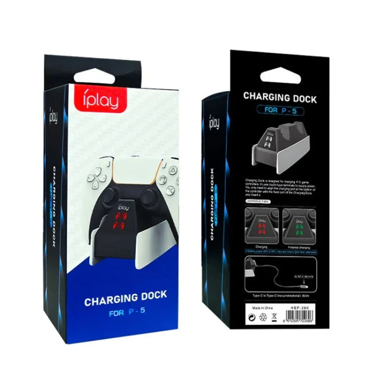 iplay HBP-260 Para PS5 Suporte de Carregamento para Comando Elétrico de Jogo, Suporte de Carregamento Rápido, HBP-260