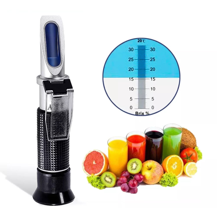Refratómetro Portátil Medidor de Açúcar em Frutas Testador Brix Alcance de Medição 0-32, RF001BX com Caixa de Plástico