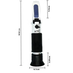 Refratómetro Portátil Medidor de Açúcar em Frutas Testador Brix Alcance de Medição 0-32, RF001BX com Caixa de Plástico