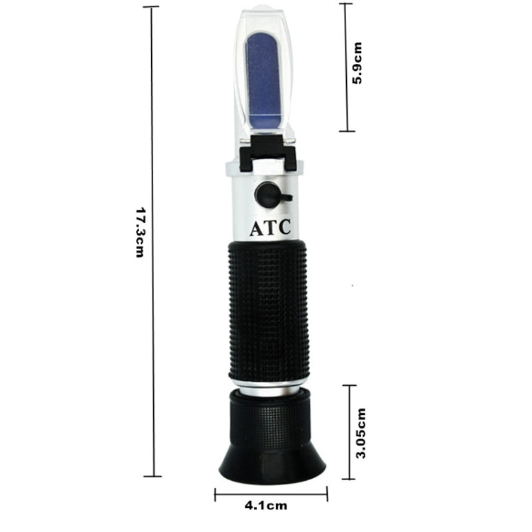 Refratómetro Portátil Medidor de Açúcar em Frutas Testador Brix Alcance de Medição 0-32, RF001BX com Caixa de Plástico