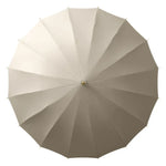 Guarda-chuva Automático de 16 Varetas com Cabo Longo para Uso Duplo Sol e Chuva, com Capa Impermeável Bege, com Capa Impermeável Preta, com Capa Impermeável Roxa, com Capa Impermeável Verde, com Capa Impermeável Branca, com Capa Impermeável Matcha