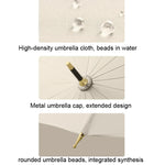 Guarda-chuva Automático de 16 Varetas com Cabo Longo para Uso Duplo Sol e Chuva, com Capa Impermeável Bege, com Capa Impermeável Preta, com Capa Impermeável Roxa, com Capa Impermeável Verde, com Capa Impermeável Branca, com Capa Impermeável Matcha