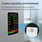 Detetor de Qualidade do Ar PM2.5/PM10 Monitor de Qualidade do Ar Interior, Detetor de Qualidade do Ar 6 em 1 Branco, Detetor de Qualidade do Ar 6 em 1 Preto