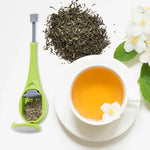 Infusor de chá reutilizável com filtro de chá incorporado e êmbolo, portátil, em plástico alimentar para chá e café