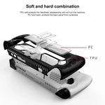 Capa Protetora PC+TPU para Consola de Jogo ASUS Rog Ally com Suporte, PC+TPU Preto+Transparente