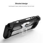 Capa Protetora PC+TPU para Consola de Jogo ASUS Rog Ally com Suporte, PC+TPU Preto+Transparente