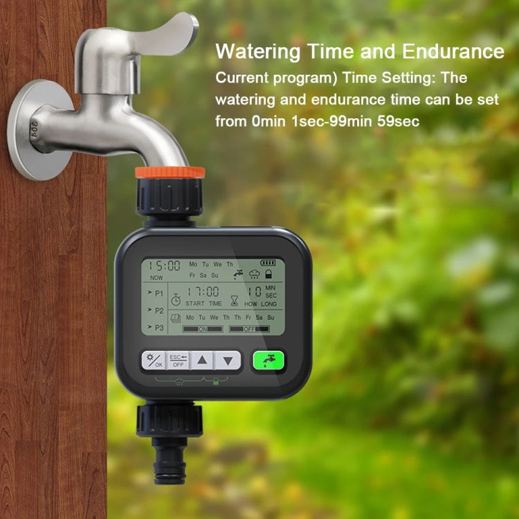 Temporizador de Jardinagem Dispositivo Automático de Rega Dispositivo de Rega para Jardim e Varanda Controlador Inteligente de Sistema de Irrigação, Preto