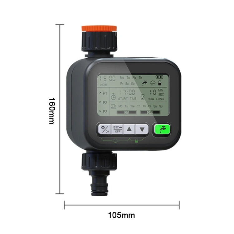 Temporizador de Jardinagem Dispositivo Automático de Rega Dispositivo de Rega para Jardim e Varanda Controlador Inteligente de Sistema de Irrigação, Preto