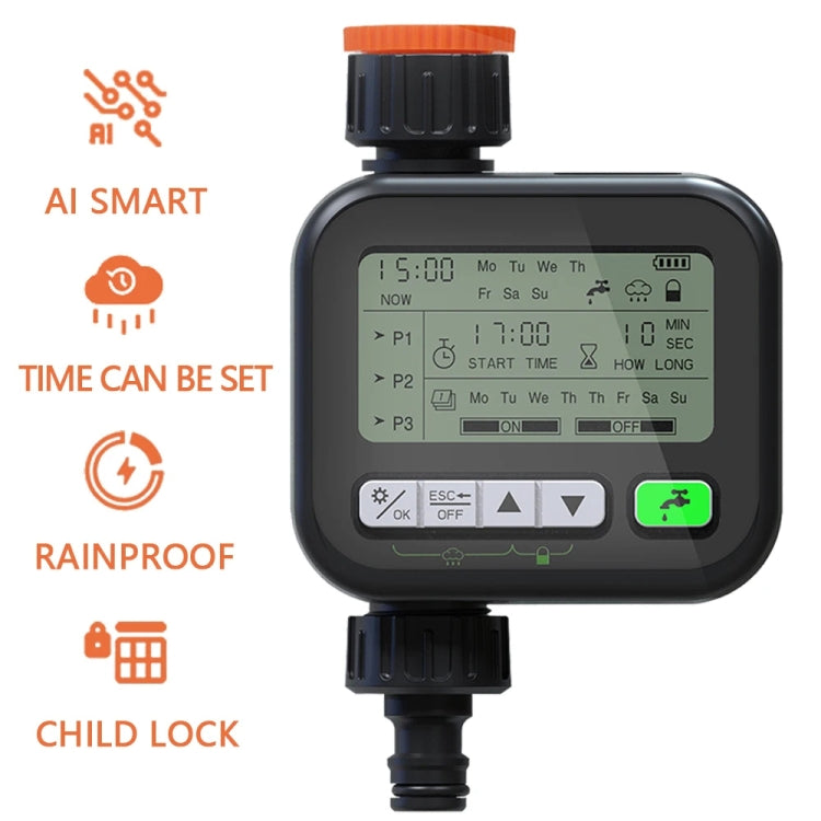Temporizador de Jardinagem Dispositivo Automático de Rega Dispositivo de Rega para Jardim e Varanda Controlador Inteligente de Sistema de Irrigação, Preto