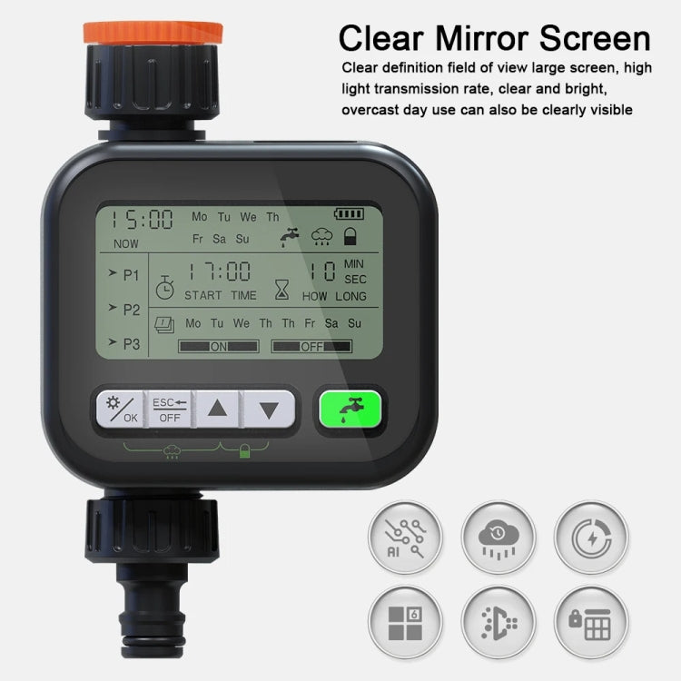 Temporizador de Jardinagem Dispositivo Automático de Rega Dispositivo de Rega para Jardim e Varanda Controlador Inteligente de Sistema de Irrigação, Preto