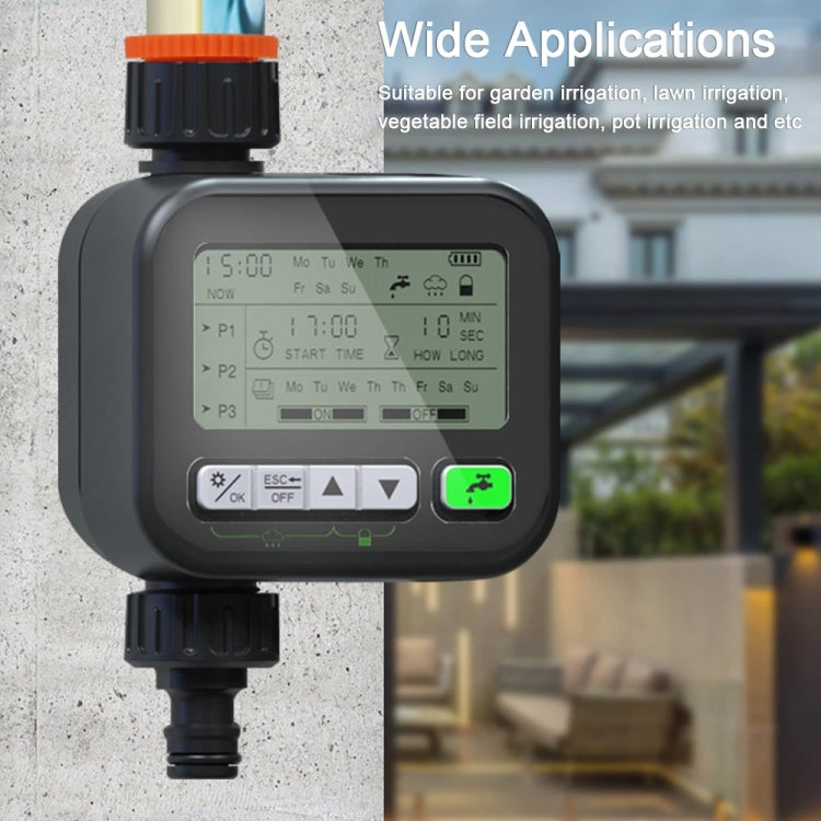 Temporizador de Jardinagem Dispositivo Automático de Rega Dispositivo de Rega para Jardim e Varanda Controlador Inteligente de Sistema de Irrigação, Preto