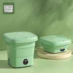 Mini Máquina de Lavar Dobrável Portátil para Casa Lavagem de Roupa Interior, Verde Fruta, Azul Lago, Verde Fruta + Luz Azul Antibacteriana