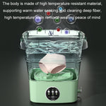 Mini Máquina de Lavar Dobrável Portátil para Casa Lavagem de Roupa Interior, Verde Fruta, Azul Lago, Verde Fruta + Luz Azul Antibacteriana