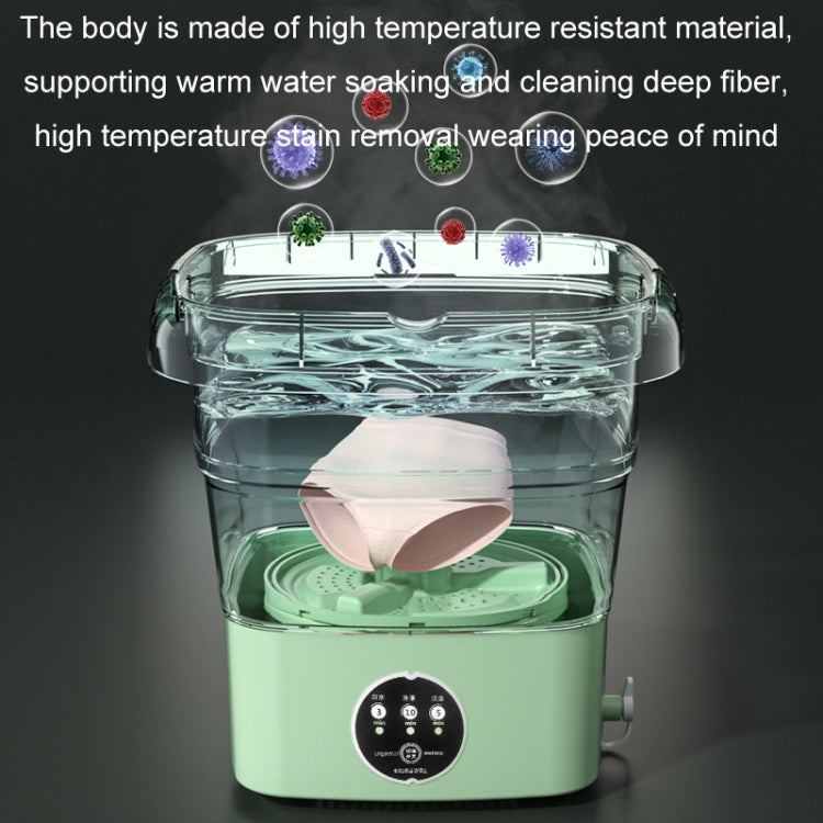 Mini Máquina de Lavar Dobrável Portátil para Casa Lavagem de Roupa Interior, Verde Fruta, Azul Lago, Verde Fruta + Luz Azul Antibacteriana