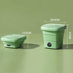 Mini Máquina de Lavar Dobrável Portátil para Casa Lavagem de Roupa Interior, Verde Fruta, Azul Lago, Verde Fruta + Luz Azul Antibacteriana