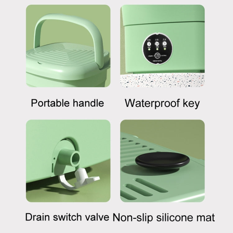 Mini Máquina de Lavar Dobrável Portátil para Casa Lavagem de Roupa Interior, Verde Fruta, Azul Lago, Verde Fruta + Luz Azul Antibacteriana
