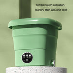 Mini Máquina de Lavar Dobrável Portátil para Casa Lavagem de Roupa Interior, Verde Fruta, Azul Lago, Verde Fruta + Luz Azul Antibacteriana