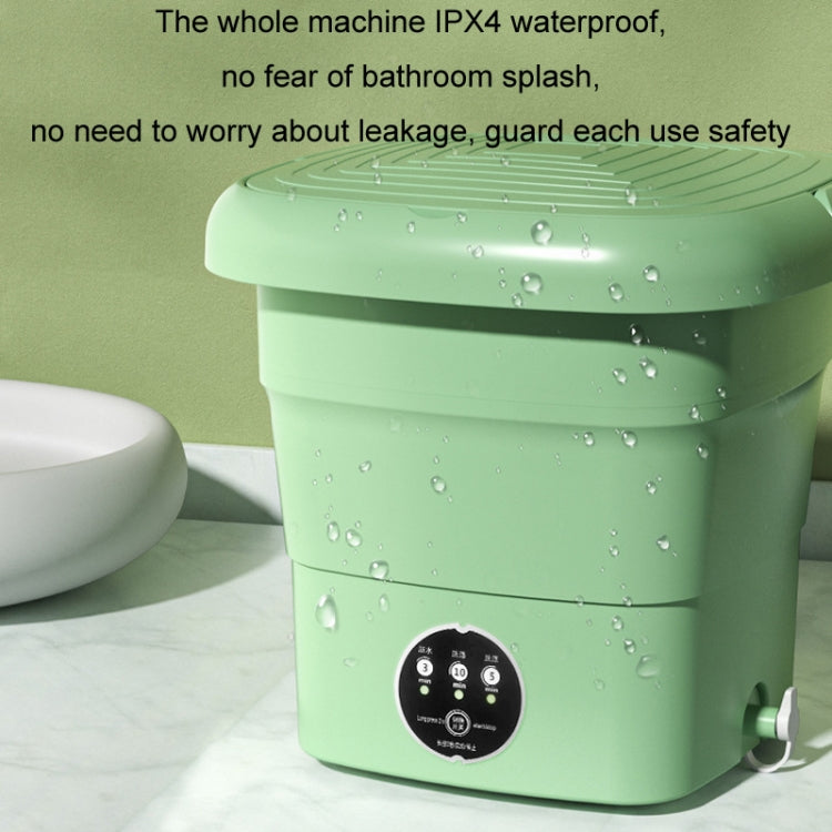 Mini Máquina de Lavar Dobrável Portátil para Casa Lavagem de Roupa Interior, Verde Fruta, Azul Lago, Verde Fruta + Luz Azul Antibacteriana