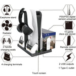 iplay para PS5 Base de Carregamento com Ventoinha de Arrefecimento para Comando de Jogo com Suporte para Disco, HBP-271