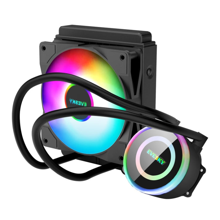 EVESKY cooler de água para CPU, ventoinha RGB, dissipador líquido integrado, radiador colorido 120 mm, RGB 120 mm, 240 mm, 360 mm